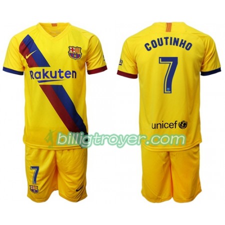 Billige Fotballdrakter FC Barcelona Philippe Coutinho 7 Barn Bortedraktsett 2019/20 Kortermet